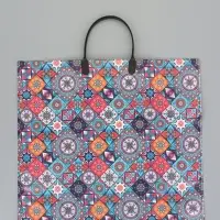 Пакет "Калейдоскоп", полиэтиленовый с пластиковой ручкой, 38 х 34 + 3 см, 90 мкм