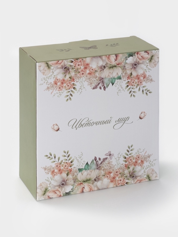 Блинница Доляна &laquo;Цветы&raquo; d=23, доломит, белая, зелёная