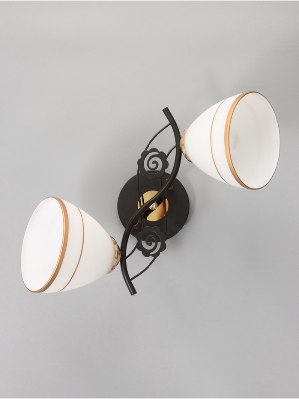 Люстра "Кира" 2х40Вт Е27 черный/золото