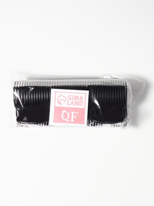 Набор зажимов д/бигуди (наб 6шт цена за наб) пластик черный пакет QF