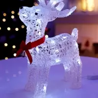 Светильник фигура светодиодная &laquo;Олень&raquo;, 40 см, 50 LED, 220V, БЕЛЫЙ