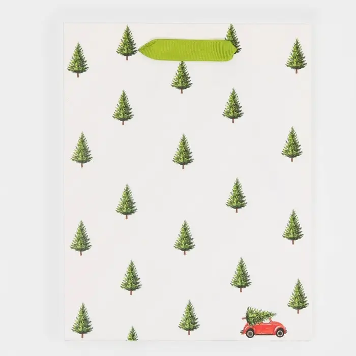 Пакет подарочный новогодний ламинированный &laquo;Ёлочки&raquo;, MS 18 х 23 х 10 см