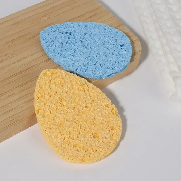 Набор спонжей для умывания &laquo;Капля&raquo;, 9.5&times;7 см, 2 шт., МИКС