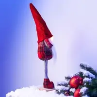 Фигура текстиль &laquo;Гном в красном&raquo; 55 см, 1 LED, от батареек AG13&times;3, свечение тёплое белое