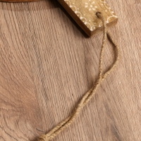 Доска разделочная круглая "Пряник" дерево манго 36х28 см