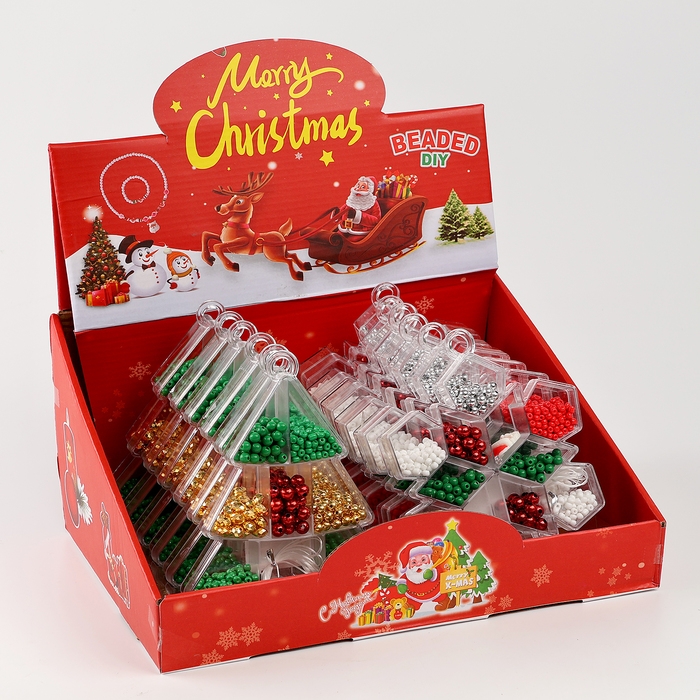 Набор для творчества «Новогоднее украшение из бусин», виды МИКС Набор для творчества «Новогоднее украшение из бусин», виды МИКС