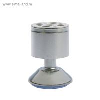 Опора мебельная, регулируемая, алюминиевая, D=50 мм, h=80 мм, цвет матовый хром, 4 шт Опора мебельная, регулируемая, алюминиевая, D=50 мм, h=80 мм, цвет матовый хром, 4 шт