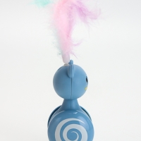 Игрушка-неваляшка с пером под лакомство, 11 х 6 см, Микс цветов Игрушка-неваляшка с пером под лакомство, 11 х 6 см, Микс цветов