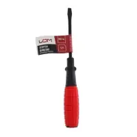 Отвертка шлицевая ЛОМ, обрезиненная рукоятка, SL5&times;100 мм