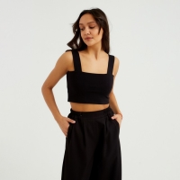 Топ женский MINAKU: Basic line, цвет чёрный, размер 44 Топ женский MINAKU: Basic line, цвет чёрный, размер 44