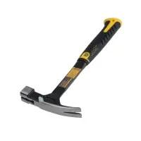 Молоток-гвоздодер ТУНДА ПРОФИ, цельнокованый, квадратный боек с магнитом, 2К рукоятка, 600 г   10777