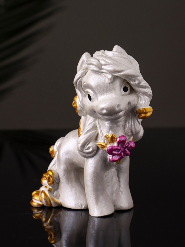 Статуэтка "Пони Красотка" 10х7х5 см, перламутр