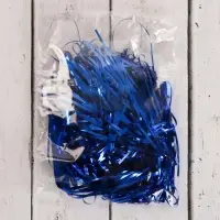 Дождик новогодний синий, b-7,5 см, L-150 см