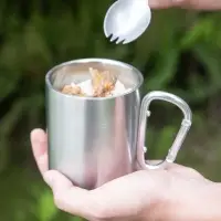 Кружка Trek, с серебристой ручкой-карабином