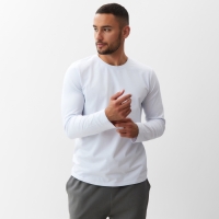 Джемпер (лонгслив) мужской MINAKU: Basic line MAN цвет белый ,размер 52 Джемпер (лонгслив) мужской MINAKU: Basic line MAN цвет белый ,размер 52