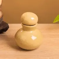 Сосуд для масла, 8.5&times;8.5&times;11 см, керамика, бежевый