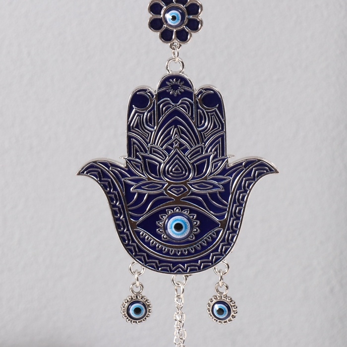 Подвеска от сглаза Подвеска от сглаза "Рука Фатимы с лотосом" 9х22 см