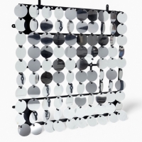 Панель с пайетками для фотозоны, круглые, 30*30см, цвет серебристый