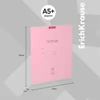 Тетрадь 12 листов в косую линейку ErichKrause &laquo;Классика&raquo;, обложка мелованный картон, розовая