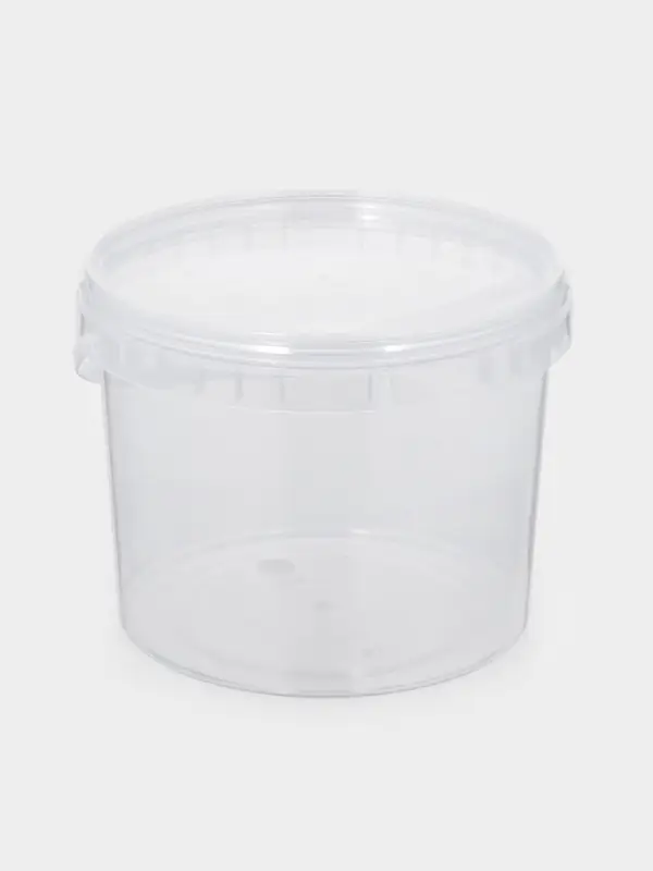 Ведро с крышкой,3 л, d= 19 см, прозрачное, 60 шт/уп.