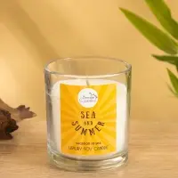 Свеча с кристаллом внутри Sea and Summer "Vacation at Sea" морской, 120 гр