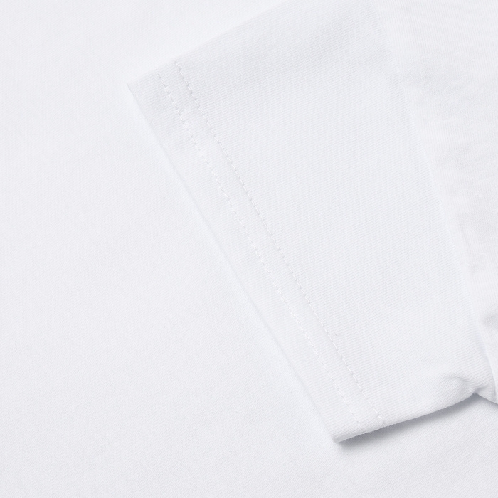 Футболка детская со спущенным плечом, цвет белый, рост 104 см