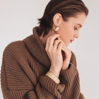 Браслет металл &laquo;Рельеф&raquo; широкий, 2,5 см, цвет золото