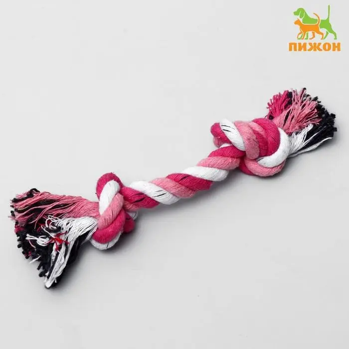 Игрушка канатная &laquo;2 узла&raquo;, малая, 20 г, до 20 см, цвет МИКС