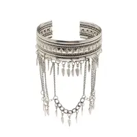 Браслет на предплечье &laquo;Перо&raquo;, цвет серебро