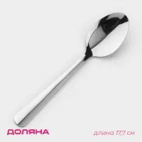 Ложка столовая из нержавеющей стали Доляна &laquo;Оптима&raquo;, длина 17.7 см, толщина 1.2 мм, серебристая