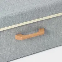 Короб стеллажный для хранения с крышкой LaDо́m &laquo;Франческа&raquo;, 33&times;24&times;18 см, серо-голубой