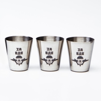 Стопки, 23 Февраля "За ВДВ", набор 3 шт по 30 мл, 4 х 3.5 см