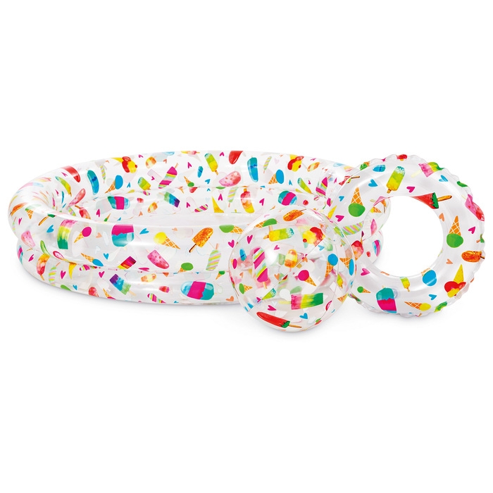 Бассейн надувной &laquo;Фрукты&raquo;, 122 х 25 см, с кругом и мячом, от 2 лет, 59460NP INTEX