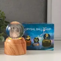 Сувенир стекло свет "Шар. Рождение" 6хLED шар d=6 см, крутится, USB 7х7х10 см
