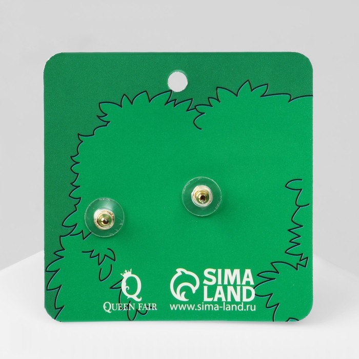 Серьги пластик &laquo;Мишка&raquo; хвост-сердечко, цветные в серебре