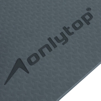 Коврик для фитнеса и йоги ONLYTOP, 183x61x 0,8 см, цвет графитовый/темно-серый Коврик для фитнеса и йоги ONLYTOP, 183x61x 0,8 см, цвет графитовый/темно-серый