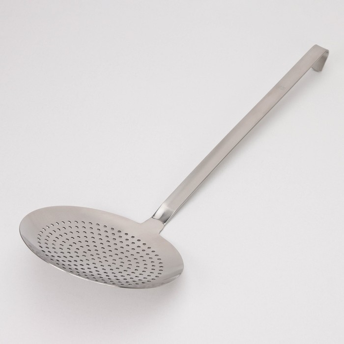 Шумовка из нержавеющей стали цельнотянутая, 64&times;20 см, толщина 3 мм, 304 марка стали, цвет серебряный