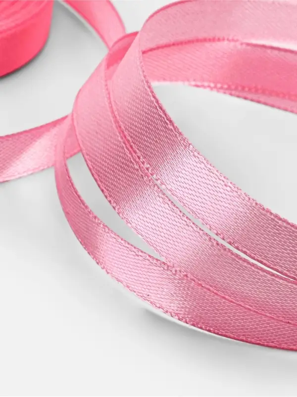 Лента атласная, 10 мм, 23&plusmn;1 м, нежно-розовая