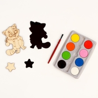 Новогодняя роспись по дереву. Магнитный набор &laquo;Новый год! Лесные зверята&raquo;