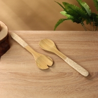 Набор ложек для салата 28 см, +/- 1 см  бамбук