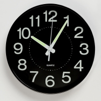 Часы настенные интерьерные &laquo;Классика&raquo;, плавный ход, светящиеся, d-25 см