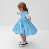 Платье для девочки MINAKU: Cotton collection цвет голубой, рост 122 Платье для девочки MINAKU: Cotton collection цвет голубой, рост 122