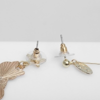 Серьги эмаль &laquo;Волшебство&raquo; кот и цветок, цветные в золоте