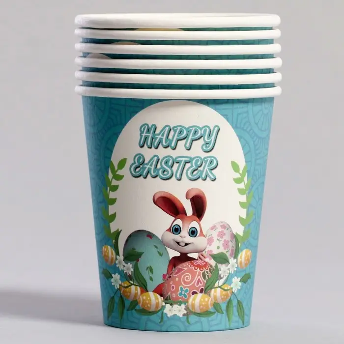 Стаканы бумажные одноразовые &laquo;Светлой Пасхи&raquo;, 6 шт.