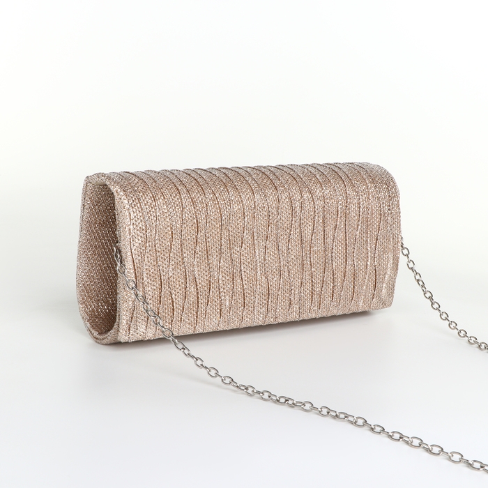 Сумка-клатч на магните, длинная цепь, цвет золотой Сумка-клатч на магните, длинная цепь, цвет золотой