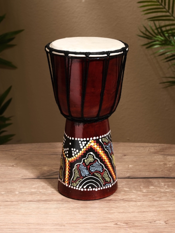 Сувенирный музыкальный инструмент "Барабан Джембе" махагон, 10х10х30 см