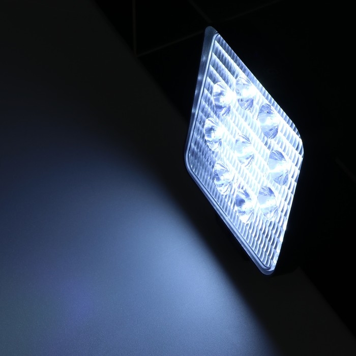 Фара противотуманная GE-WSQ009S (SL30) "OFF - Road", 9 диодов, 27 Вт, направленный свет, алюминиевый корпус, пылевлагозащищенный, 105х28х125 мм, 12/24 В