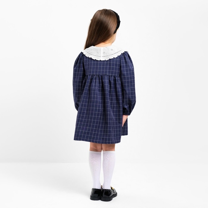 Платье детское с воротником KAFTAN, р.38 (146-152 см), синий Платье детское с воротником KAFTAN, р.38 (146-152 см), синий