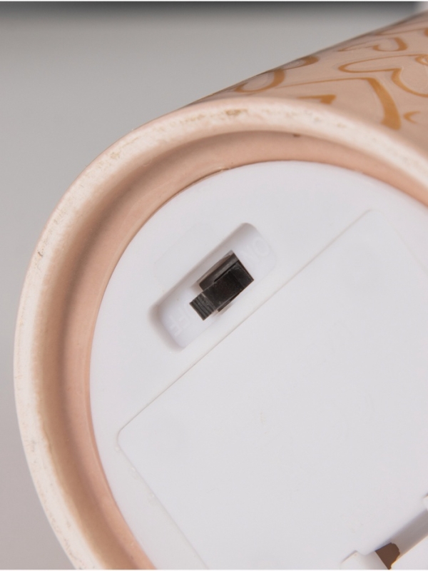 Светильник "Цилиндр" малые сердца LED 2хАА 8,5х8,5х17см