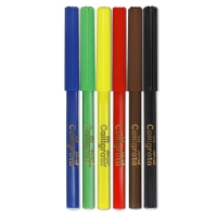 Фломастеры 6 цветов, TOP Calligrata, в блистере